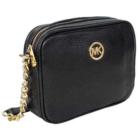 michael kors leather black purse|michael kors purses small black.